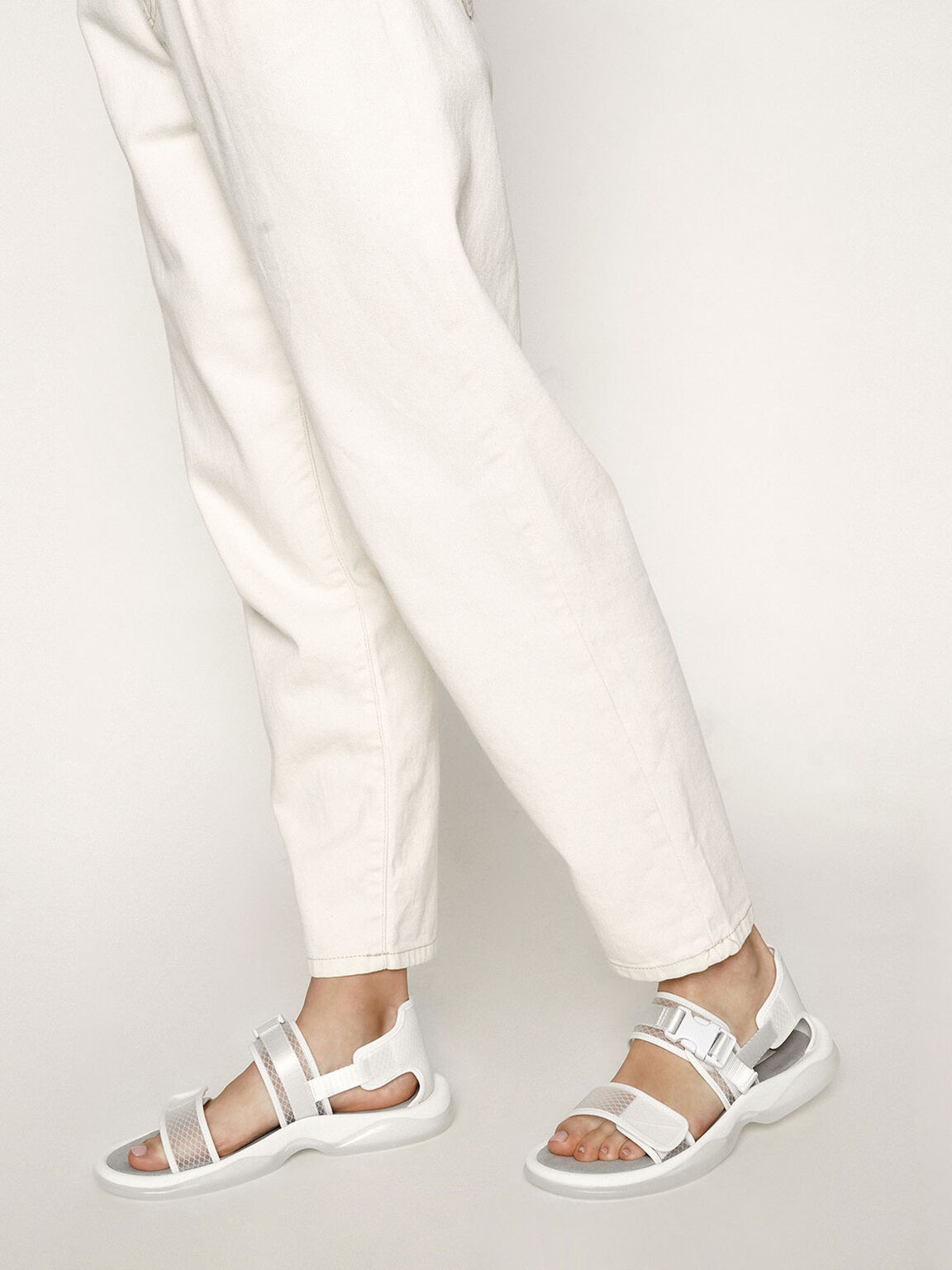 Buy Charles Keith Strappy Slingback Sandals In White 6thStreet