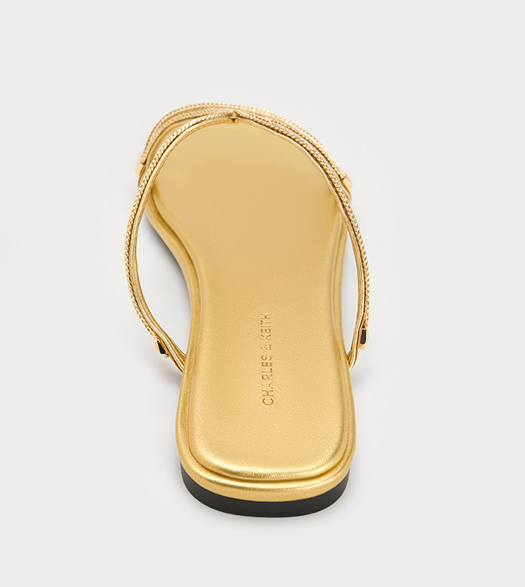 Embellished Open Toe Flat Sandals