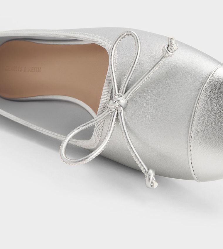 Almond Toe Bow Detail Ballerinas