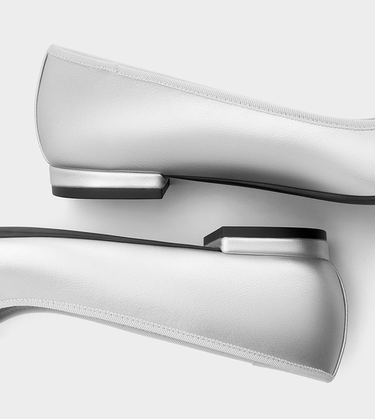Almond Toe Bow Detail Ballerinas