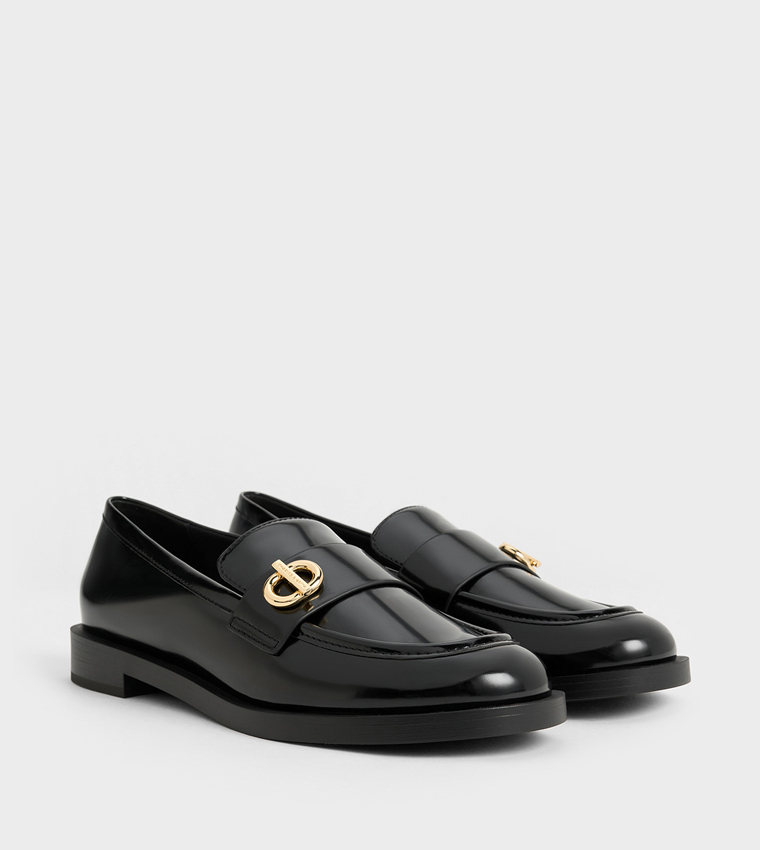 Metal Accent Loafers