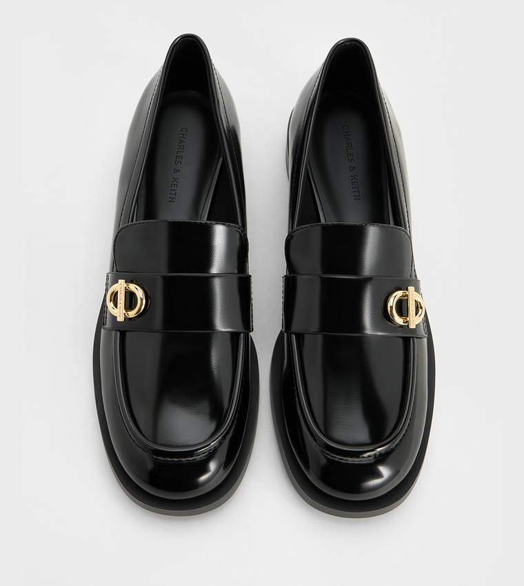 Metal Accent Loafers