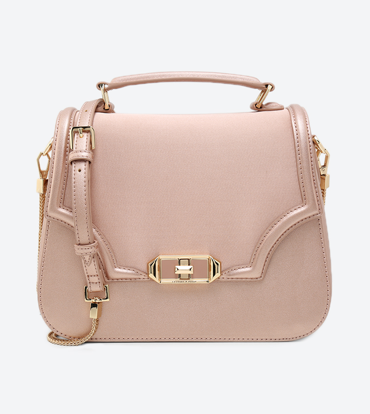 Charles and keith rose gold bag on sale