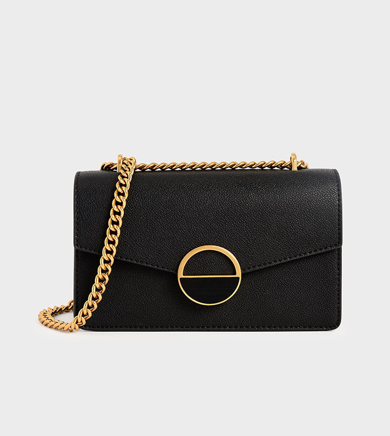 Embellished buckle sales crossbody bag