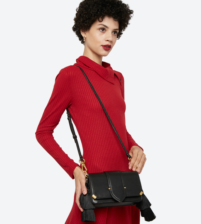 Charles Keith Fashion Tassel Shoulder Bag Red Up To 60% Off