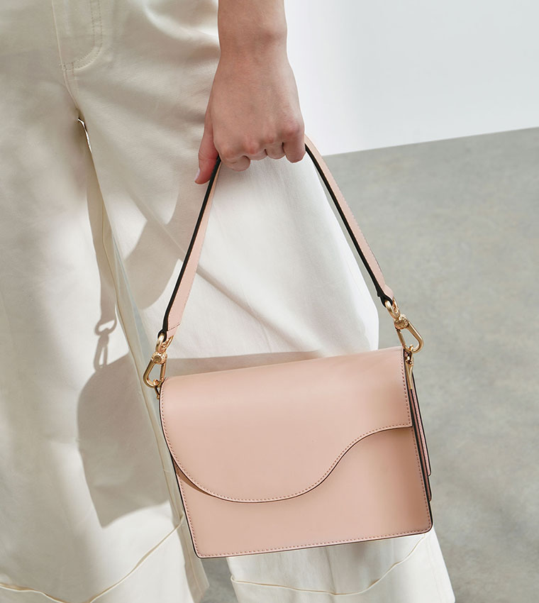 [ ] CKJ Flap Shoulder Pouch Bag ☆送料込☆ Calvin Klein CKJ Block Flap Shoulderbag 25 Bright White