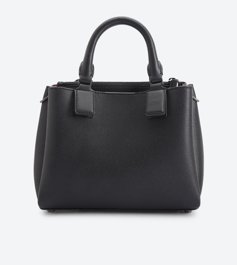 Handle Structured Totes Mirabelle Structured Top Handle Bag Black