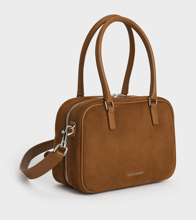 SIANNA Recycled Suede Bowling Bag