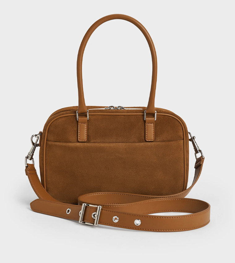 SIANNA Recycled Suede Bowling Bag
