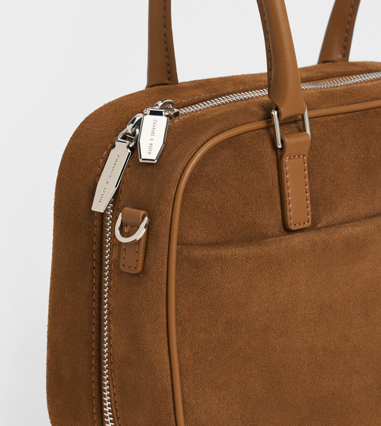 SIANNA Recycled Suede Bowling Bag