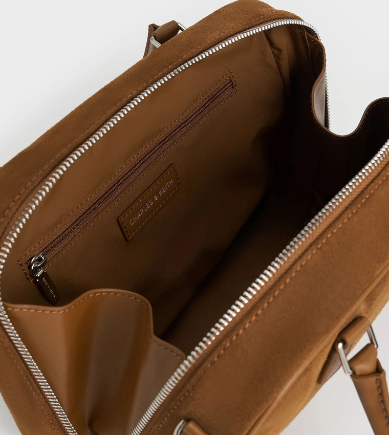 SIANNA Recycled Suede Bowling Bag