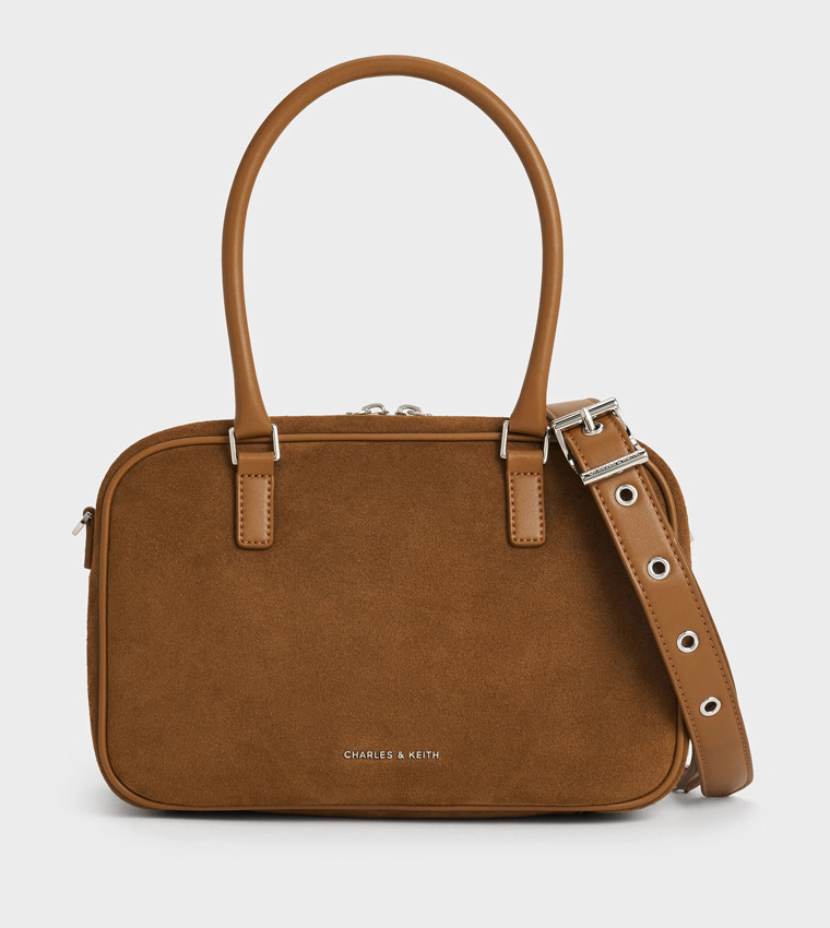SIANNA Recycled Suede Bowling Bag