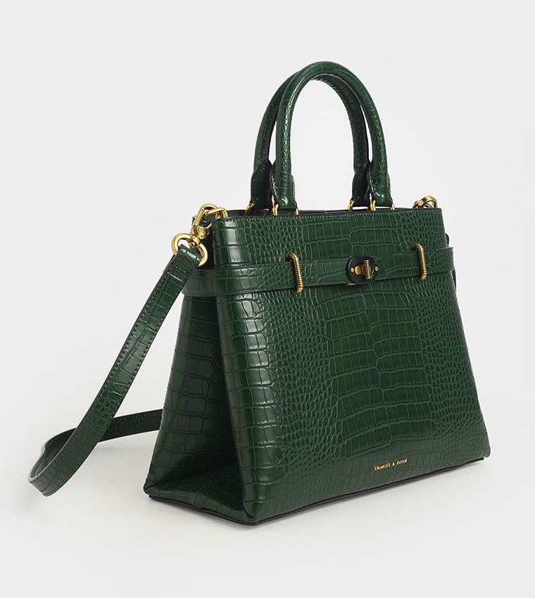 Charles and keith online turn lock tote bag