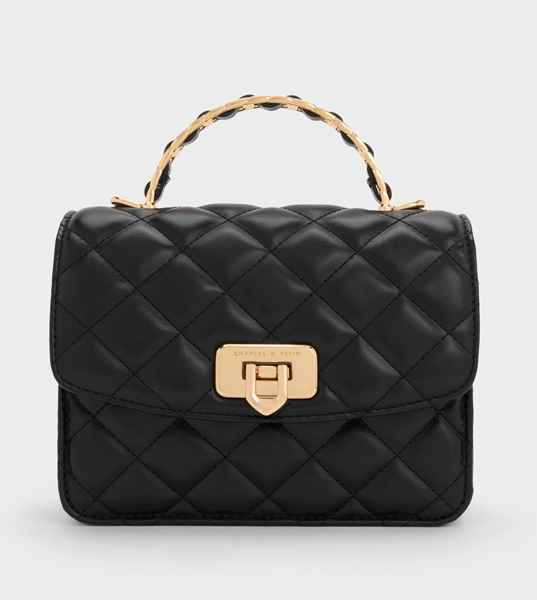 CRESSIDA Quilted Top Handle Bag