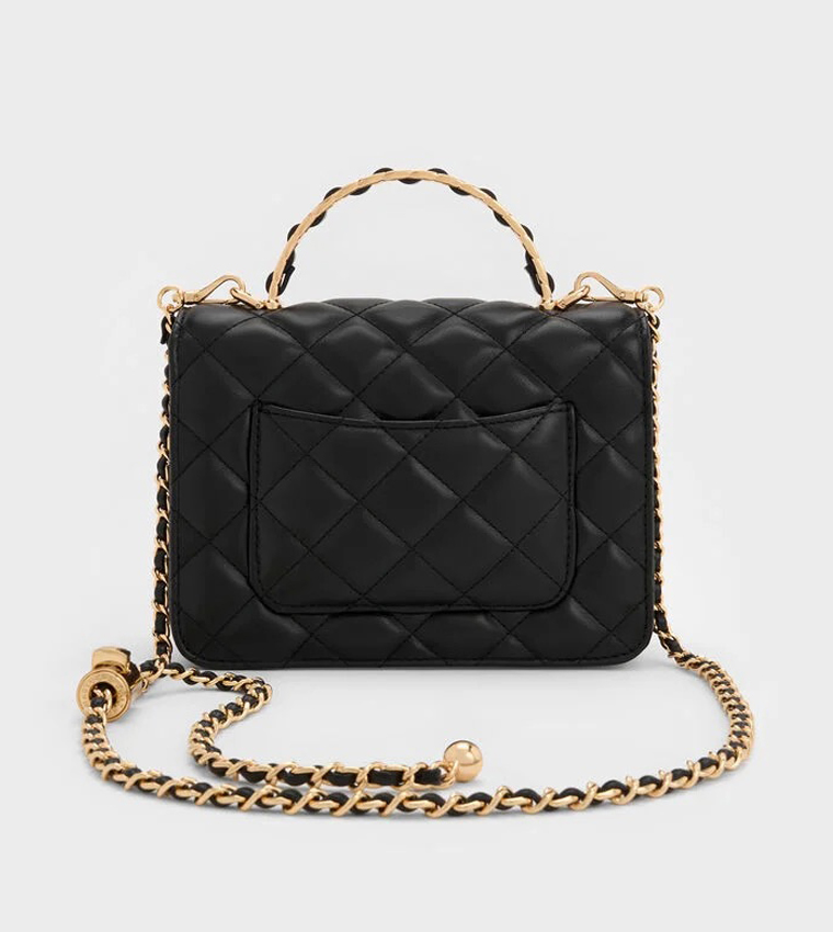 CRESSIDA Quilted Top Handle Bag