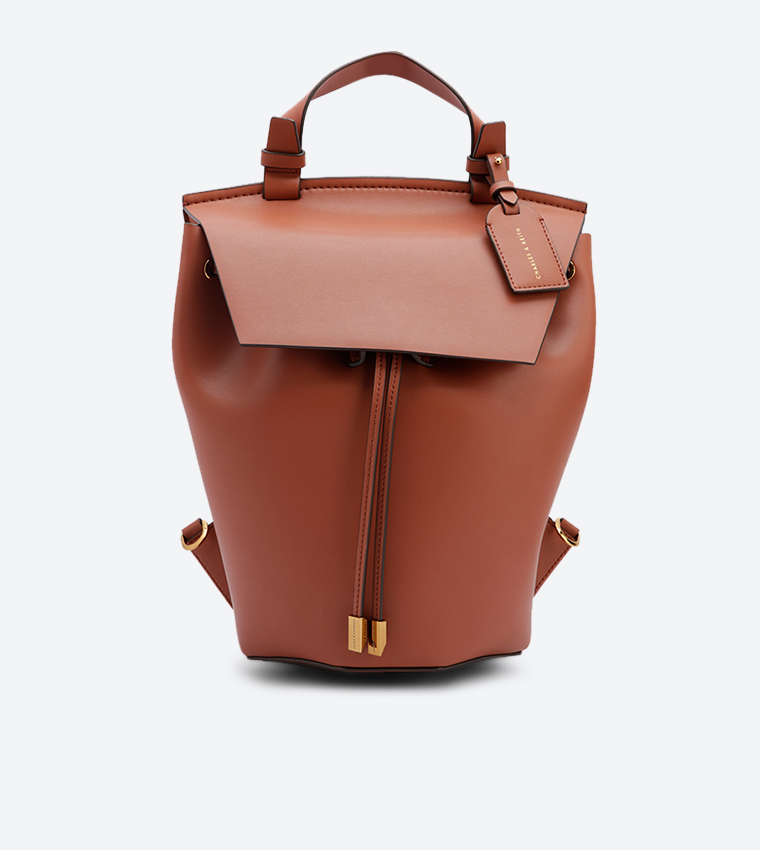 Buy Charles & Keith Classic Drawstring Backpack Cognac CK2 
