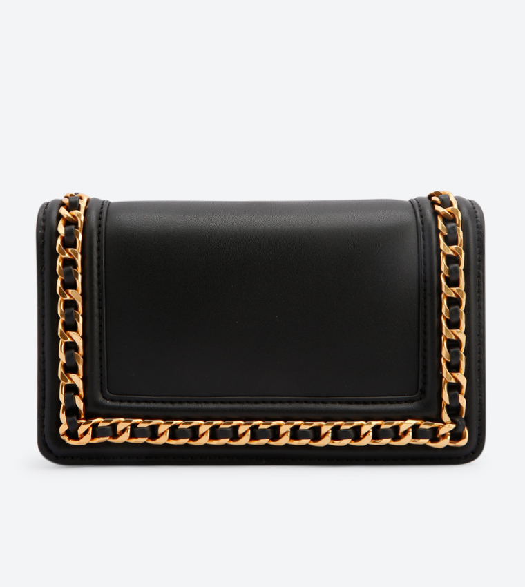 Buy Charles Keith Chain Rimmed Clutch Black CK2 70840146 1 In Black 6thStreet Kuwait