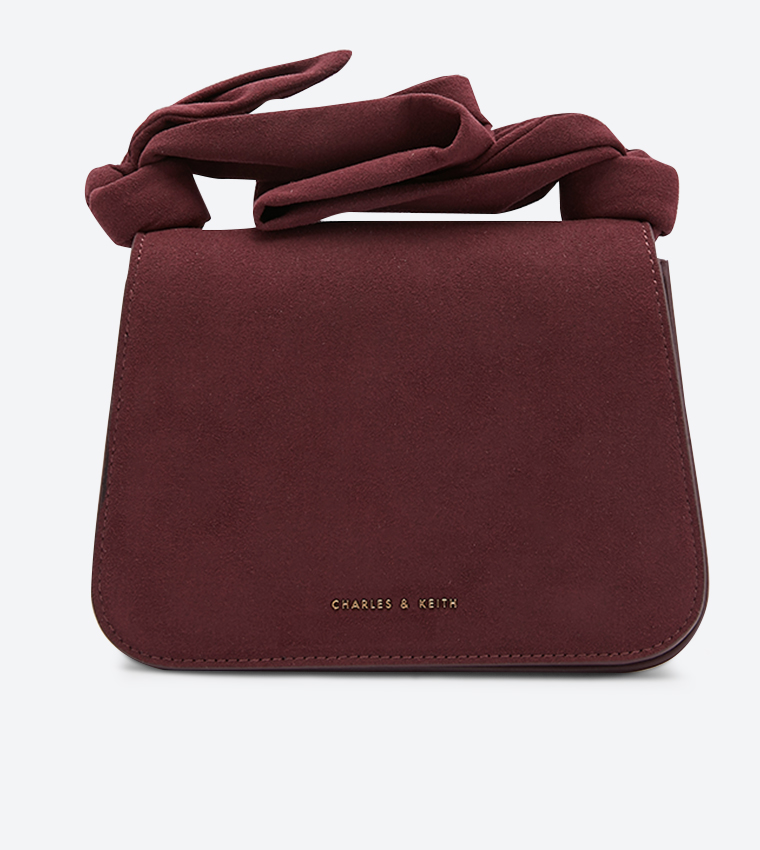 Textured knot handle crossbody bag sale