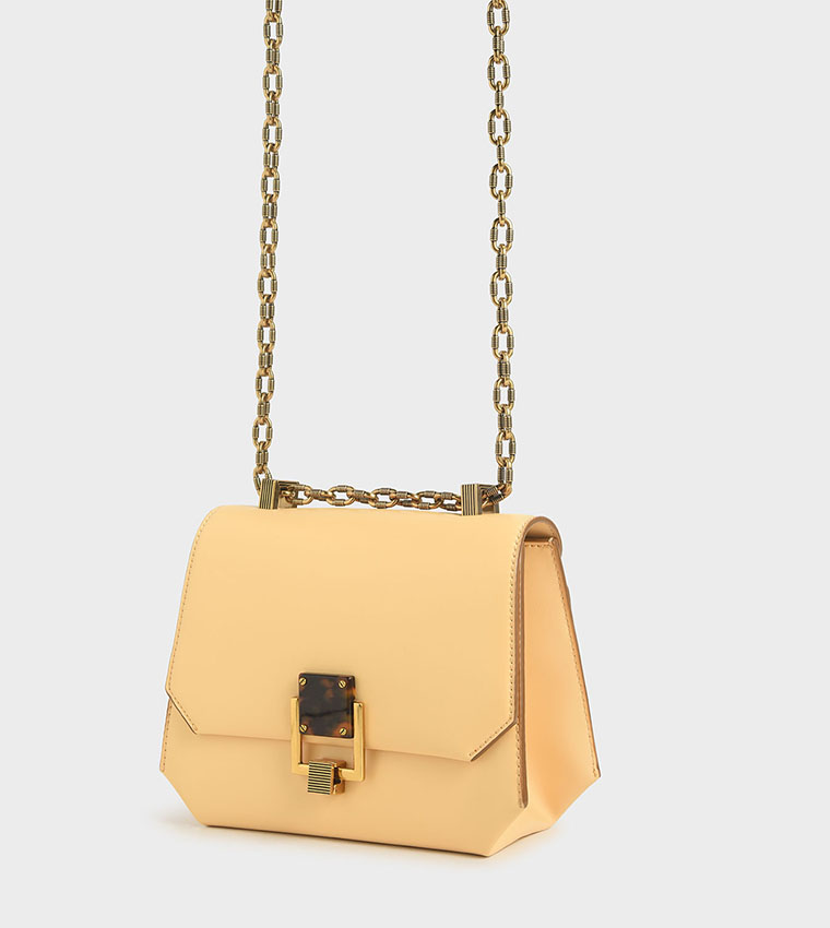 Chain handle geometric crossbody bag sale