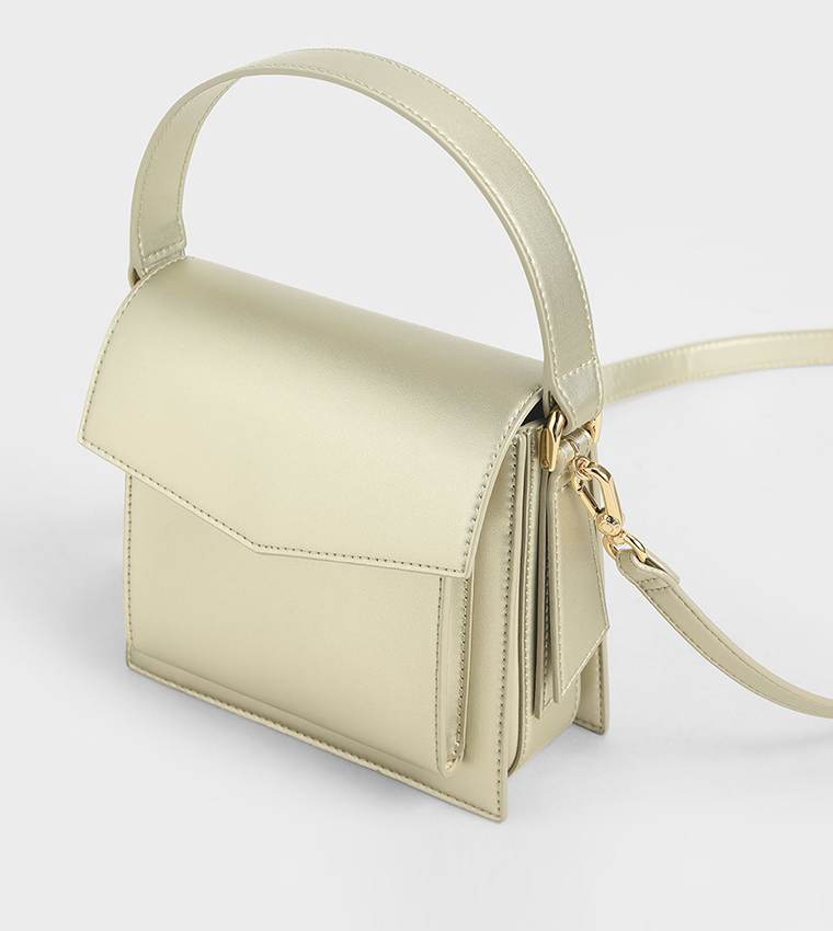 Buy Charles & Keith Top Handle Envelope Bag Gold In Gold 6thStreet UAE