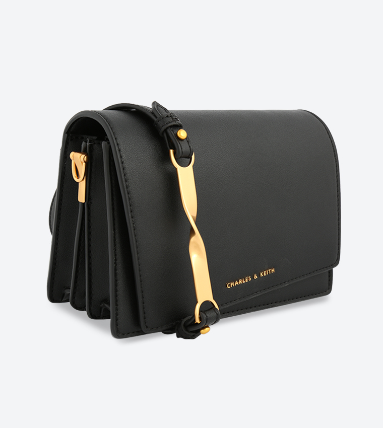 Asymmetric front flap bag on sale