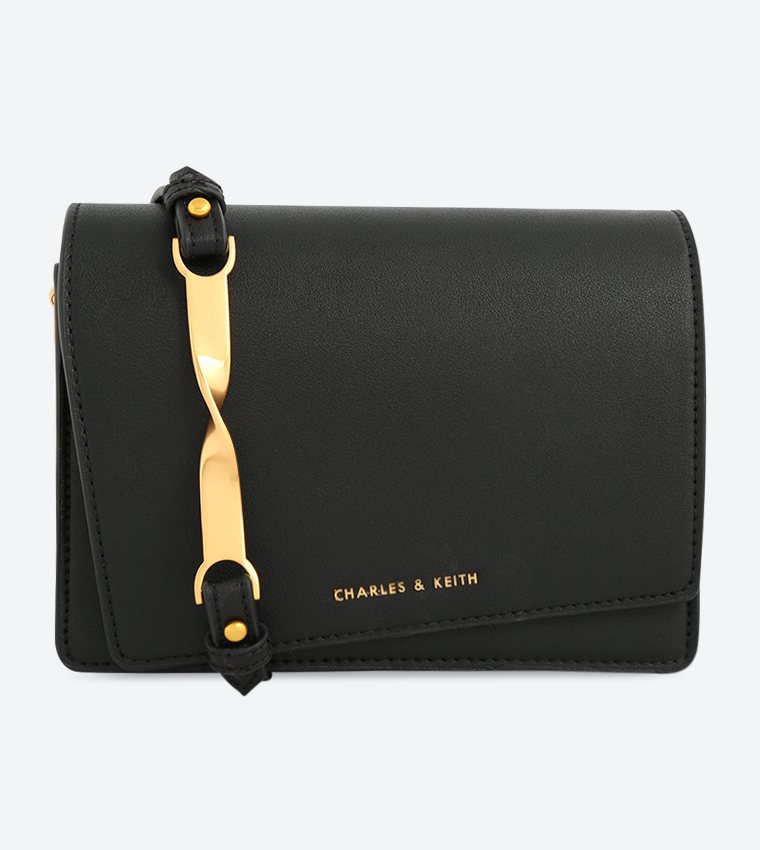 Charles & keith hot sale asymmetric front flap bag