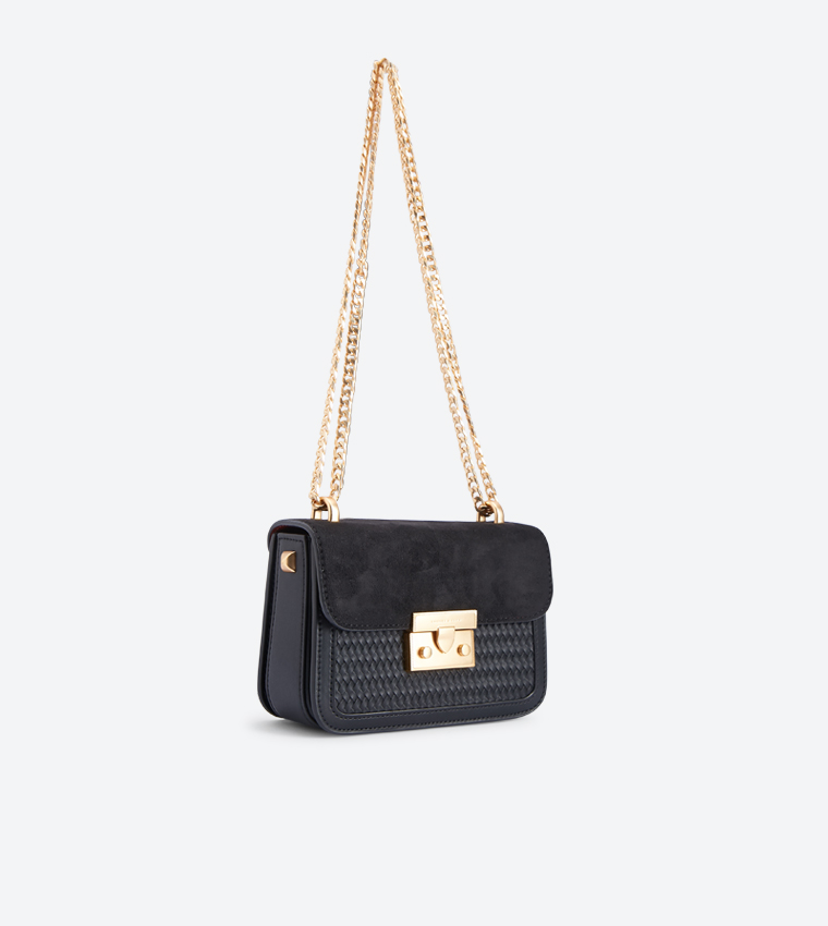 Charles and keith front best sale flap push lock bag