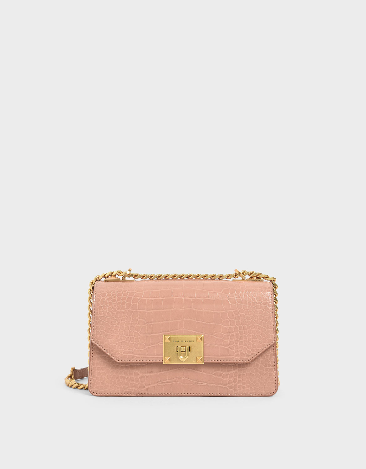 Blush Charles And Keith Pink Sling Bag Buy Charles Keith Croc