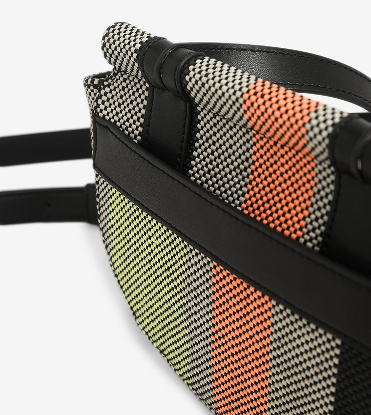 Buy Charles Keith Cross Strap Canvas Crossbody Bag Multi In