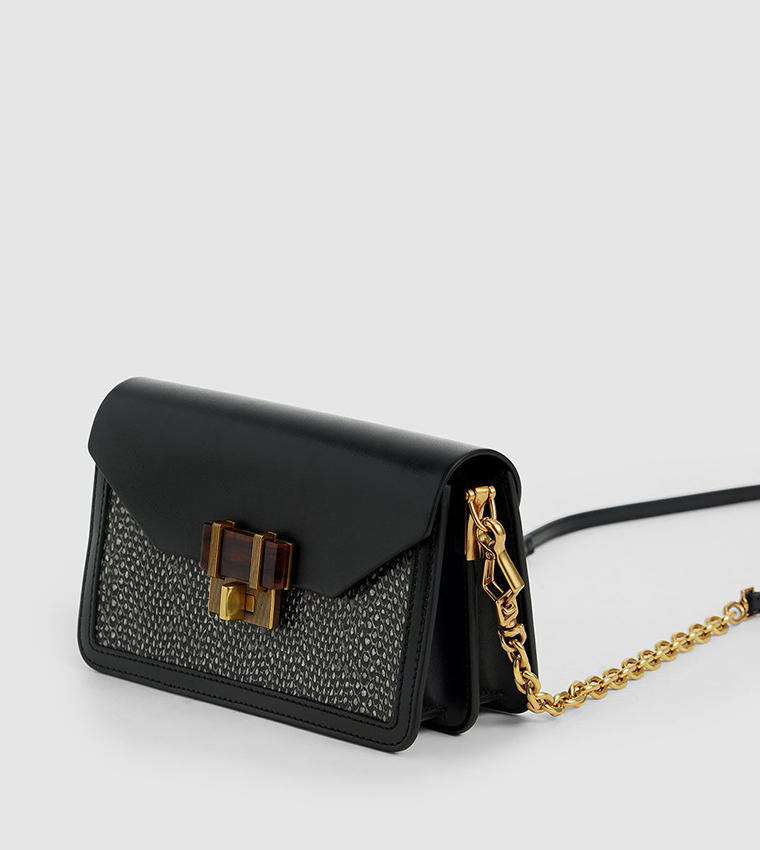Buy Charles & Keith Stone Embellished Crossbody Bag Multi In Multiple