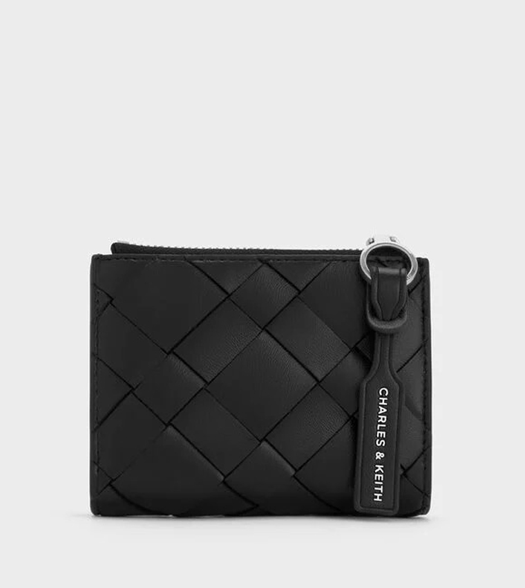 IVETTE Woven Top-Zip Mini Wallet