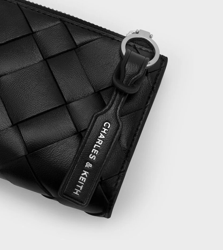IVETTE Woven Top-Zip Mini Wallet
