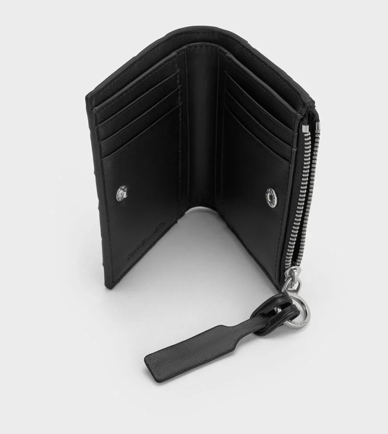 IVETTE Woven Top-Zip Mini Wallet