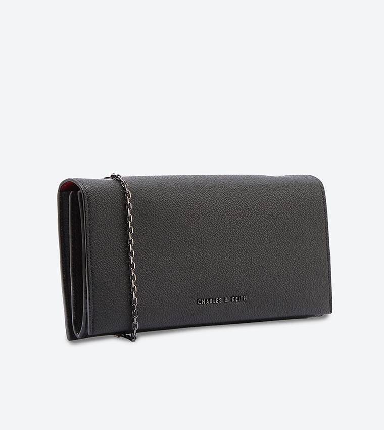 Charles & Keith Black Classic Long Wallet (CK 6-10700732)