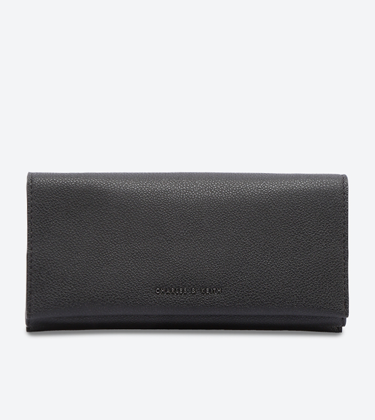 Charles & Keith Black Classic Long Wallet (CK 6-10700732)