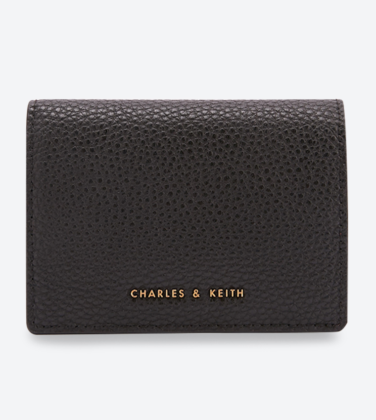Buy Charles Keith Snap Button Closure Classic Wallet Black In