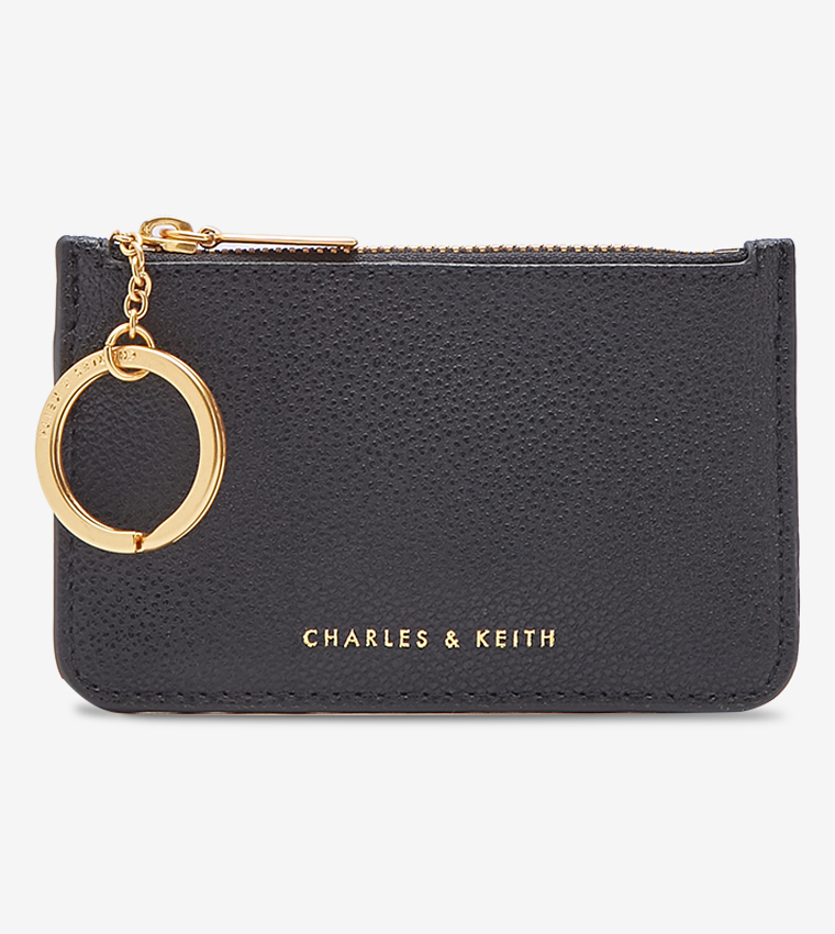 Buy Charles Keith Top Zip Cardholder Black CK6 50770260_BLACK In - Main Image