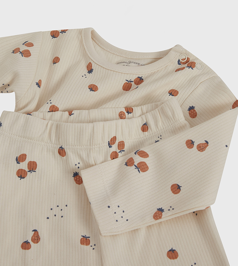 Printed Long Sleeves Pyjama Set