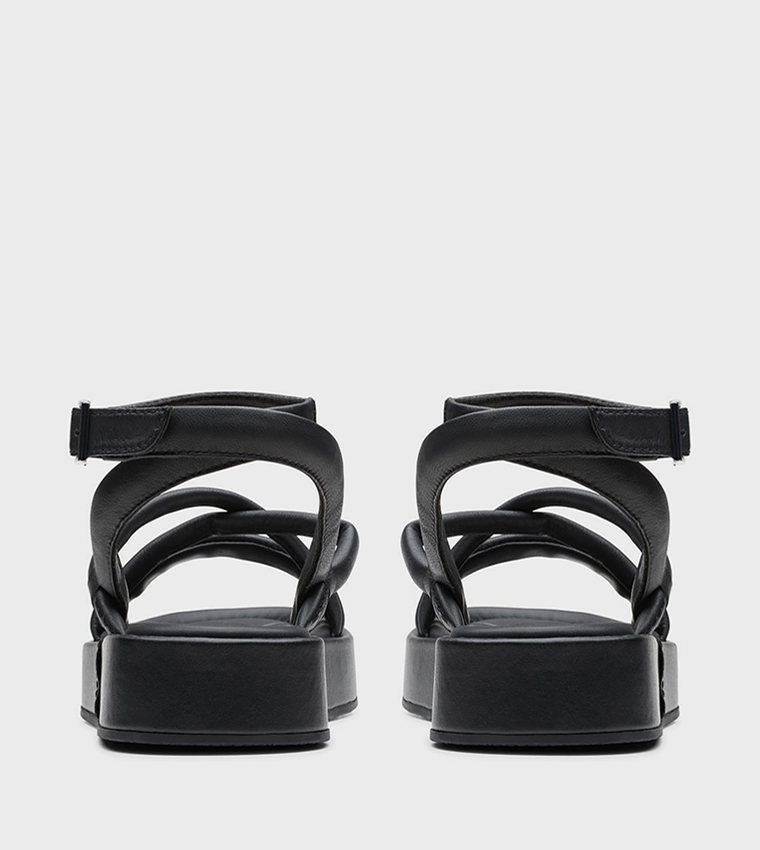 ALDA CROSS Buckle Closure Strap Platform Sandals