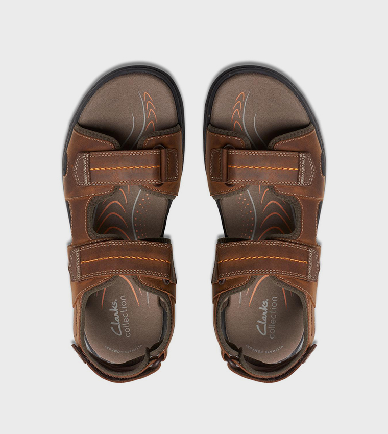 Buy Clarks Walkford Walk Velcro Closure Sandals In Brown 6thStreet Saudi Arabia