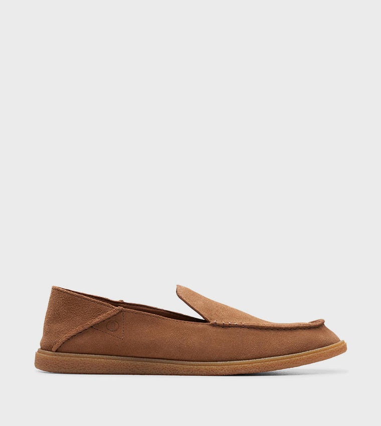 Clarkbay Step Suede Round Toe Slip-On Shoes
