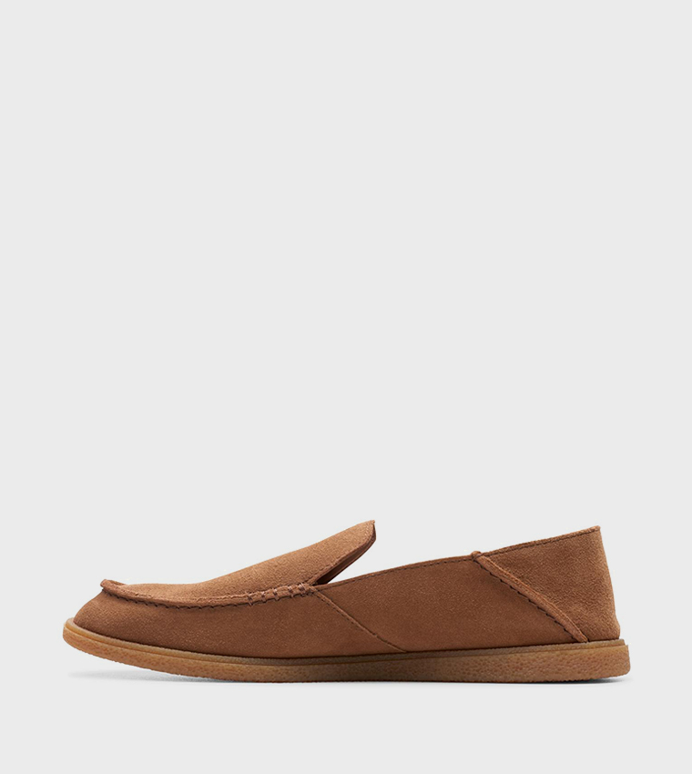 Clarkbay Step Suede Round Toe Slip-On Shoes