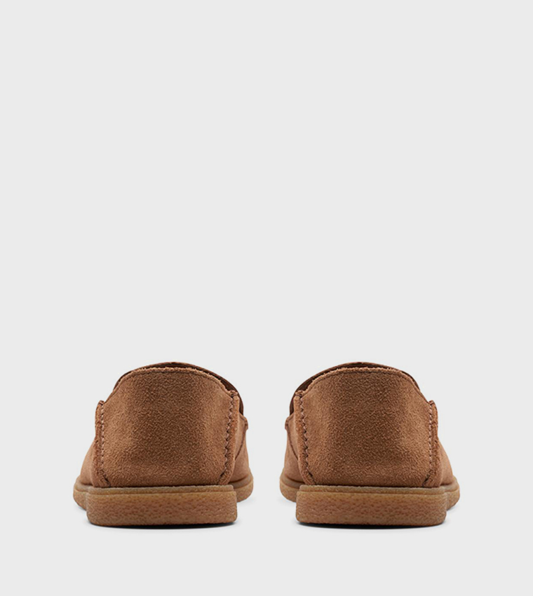 Clarkbay Step Suede Round Toe Slip-On Shoes