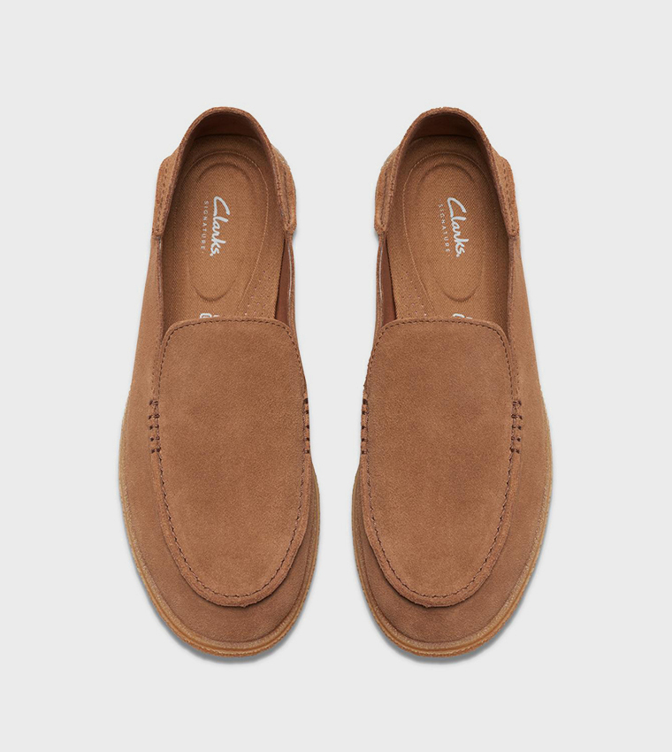 Clarkbay Step Suede Round Toe Slip-On Shoes