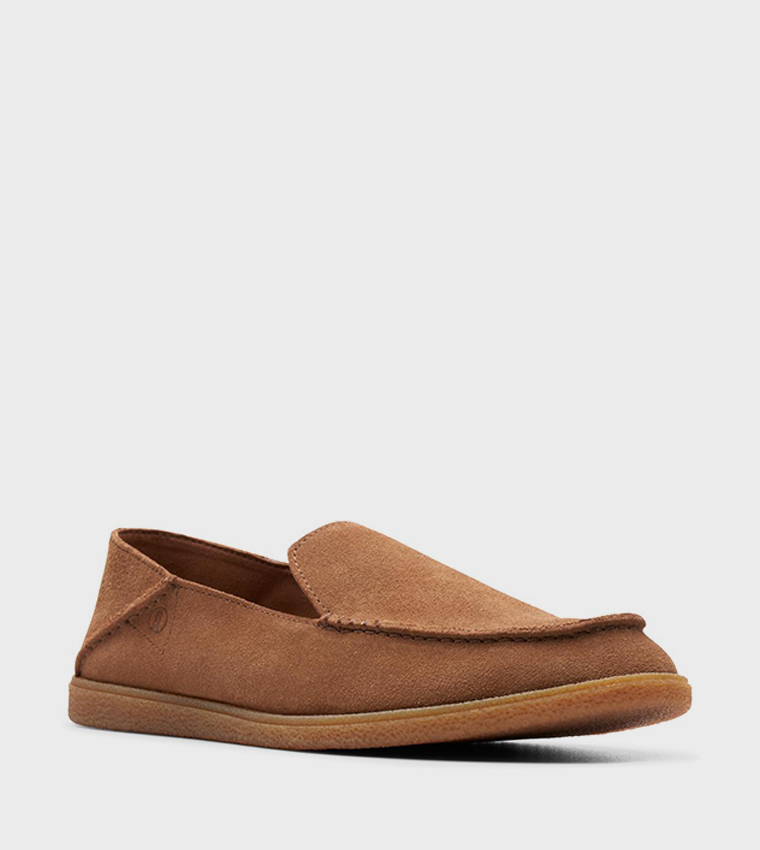 Clarkbay Step Suede Round Toe Slip-On Shoes