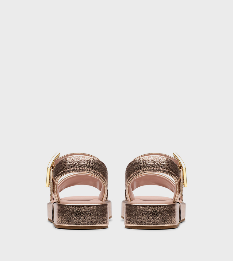 ALDA STRAP Metallic Platform Sandals