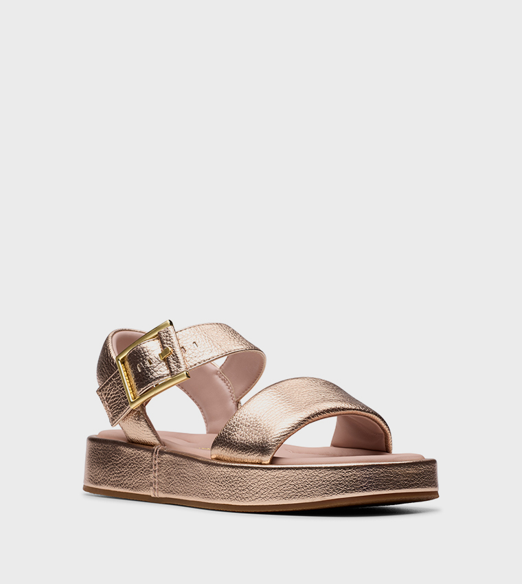 ALDA STRAP Metallic Platform Sandals