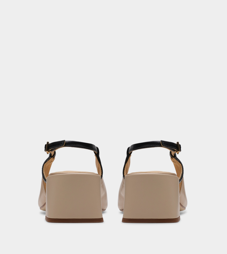 NYTA45 Cap Toe Slingback Pumps