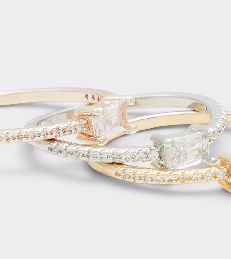 Buy Aldo Accessories CLAIREEN Multipack Embellished Rings In Multiple Colors 6thStreet UAE