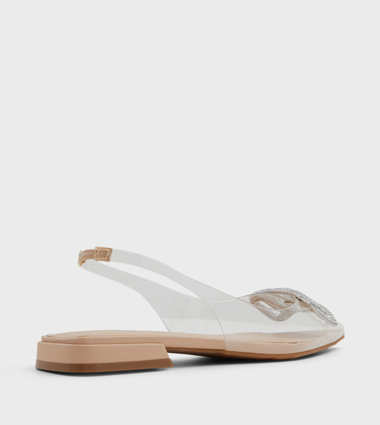 CLARISE Embellished Slingback Flat Shoes
